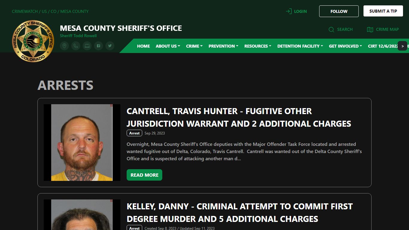 Mesa County Sheriff's Office Arrests | CRIMEWATCH